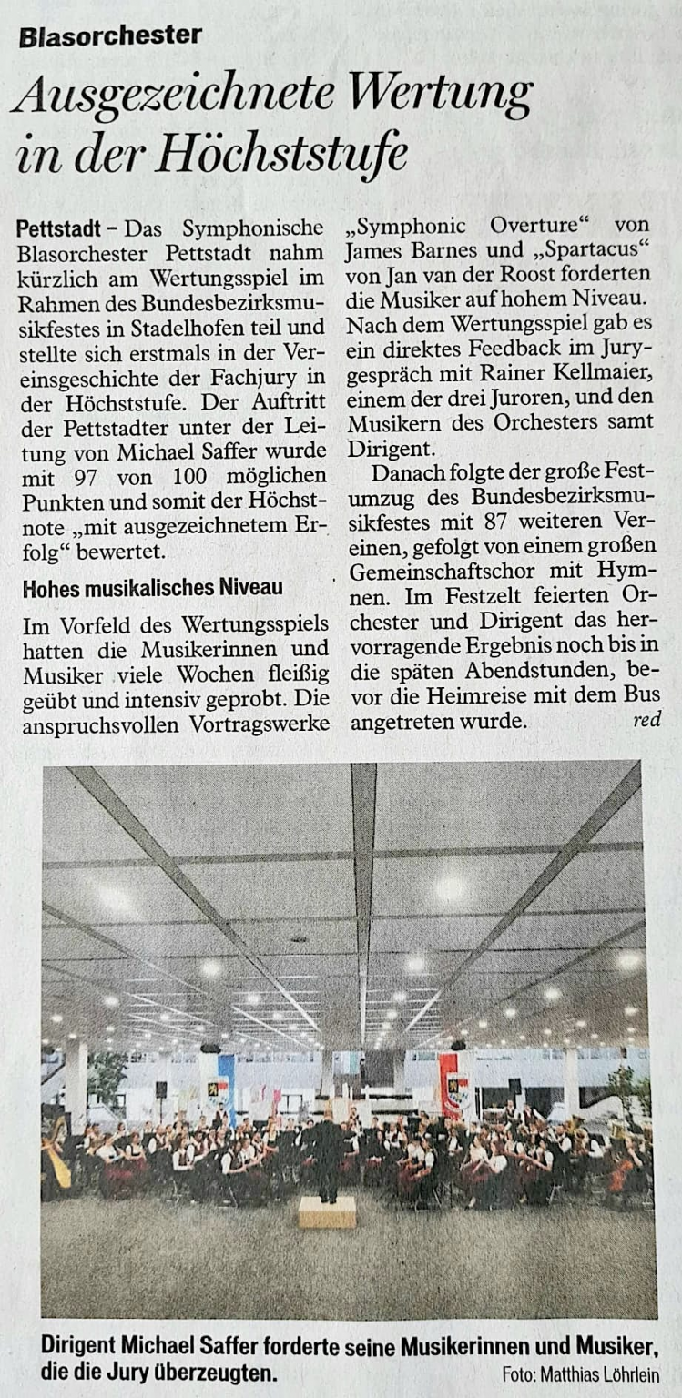 Ausgezeichnete Wertung in der Höchstufe