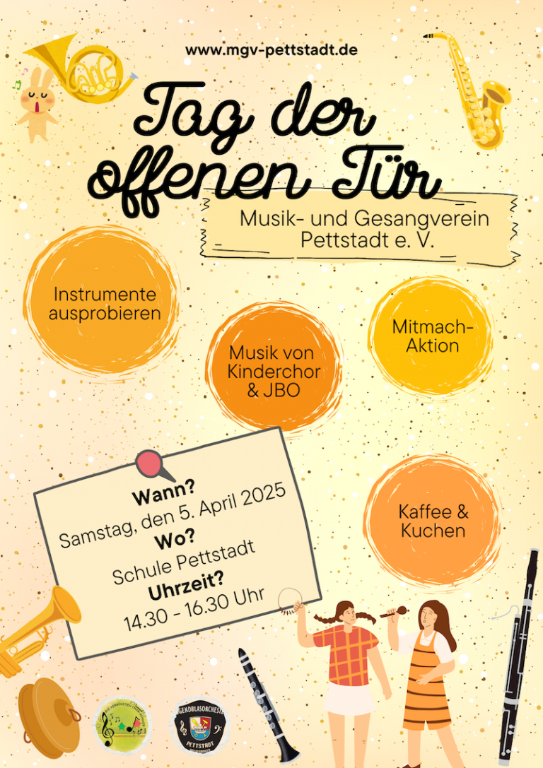Einladung zum Tag der offenen Tür im MGV Pettstadt e. V.